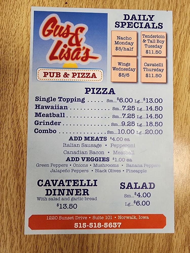 Gus and Lisa's Menu image 4
